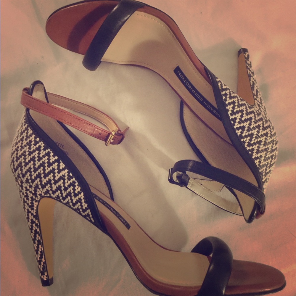 French Connection Two-Toned Open Toed Heel